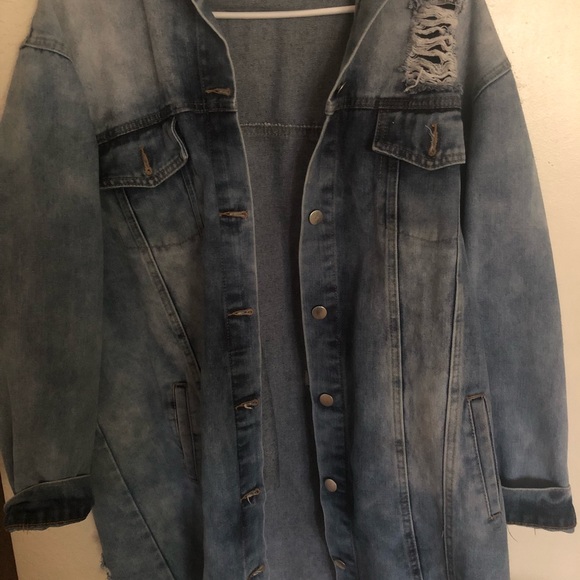 forever 21 longline denim jacket